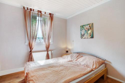a bedroom with a bed and a window at Ferienwohnungen Roth in Willingen