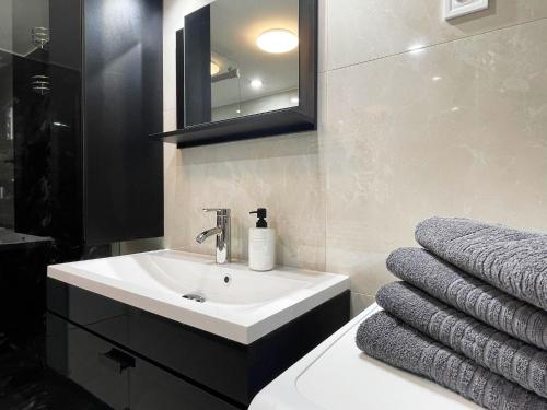 Koupelna v ubytování Victory Flat