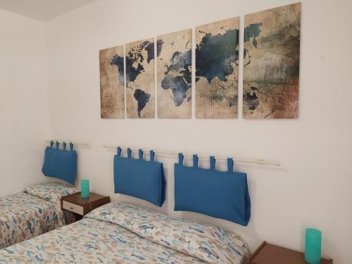 Ένα ή περισσότερα κρεβάτια σε δωμάτιο στο La casa sul mare