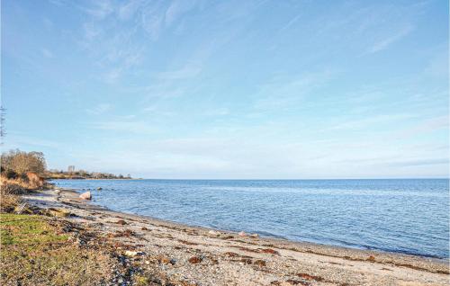 a beach with a large body of water at Holiday Home Torup Strandvej in Torp
