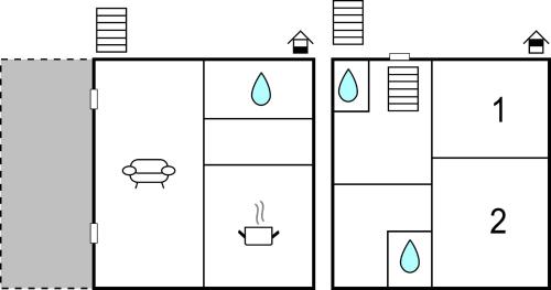 a diagram of a house with the dimensions of the room at Amazing Home In Monterotondo Marittimo in Monterotondo