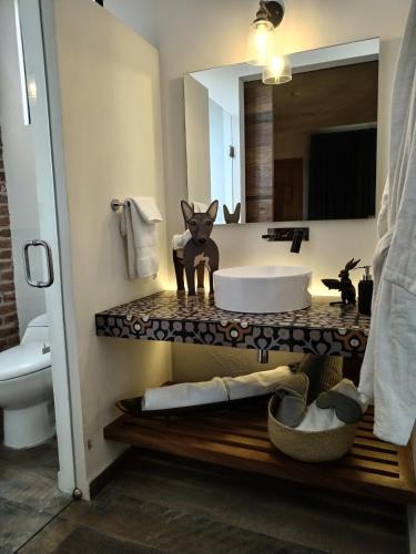 Ένα μπάνιο στο Hotel Casa Chanehque