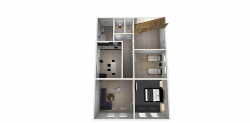 a rendering of a floor plan at Küstenliebe Cuxhaven 1 in Cuxhaven