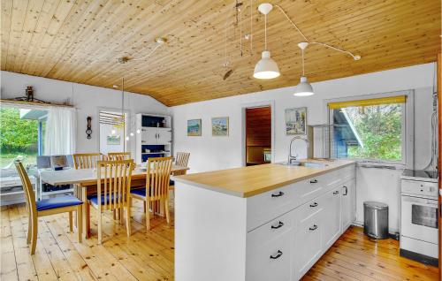 Dapur atau dapur kecil di Holiday Home Duevænget Rødby Iv