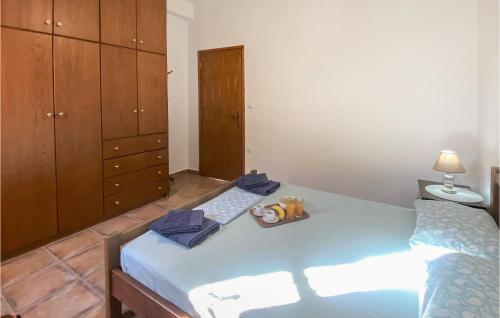 Ένα ή περισσότερα κρεβάτια σε δωμάτιο στο Lovely Home In Agios Dimitrios Mani