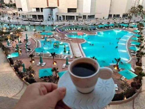 Bazén v ubytování Palm lake resort Folla Monastir nebo v jeho okolí