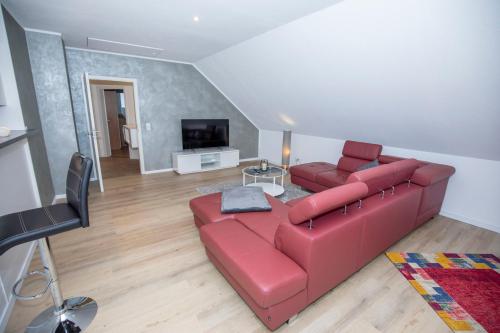 Et tv og/eller underholdning på Ferienwohnung Peters