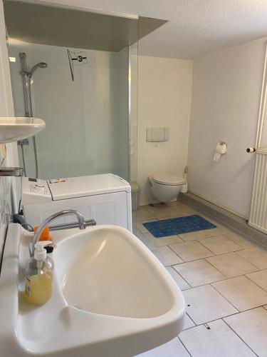 Koupelna v ubytování Van Kim 2 - Souterrain Monteurwohnung