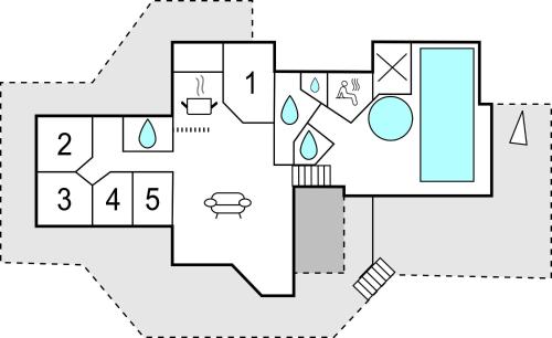 Κάτοψη του Nice Home In Rudkøbing With Sauna