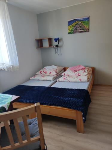 a bedroom with two beds in a room at DG EWA w Polańczyku in Polańczyk