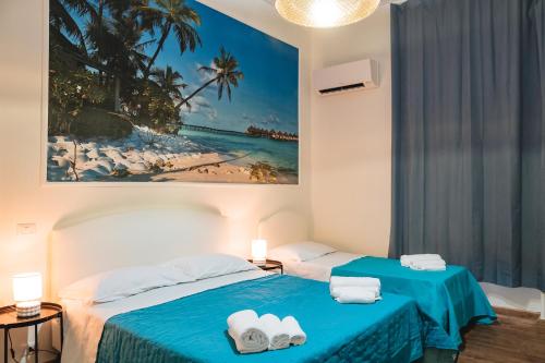 Postel nebo postele na pokoji v ubytování Sea house