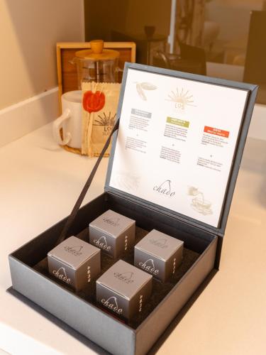 a box of chocolates on a table at Los Suites in Antalya