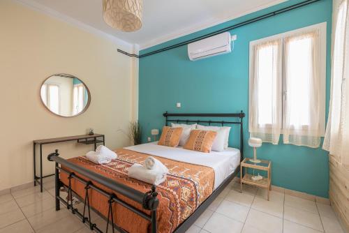 Posteľ alebo postele v izbe v ubytovaní Athens Country House - Heated Jacuzzi - free bikes
