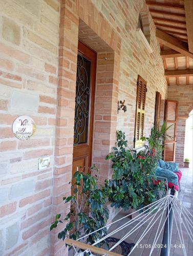 a front door of a house with plants in front at Villa Liliana, Exclusive Property in Monte Rinaldo