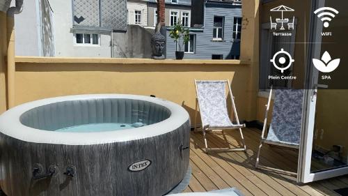 SPA central charmant duplex cosy 90m2 à 300m rue piétonne et 500 m du port