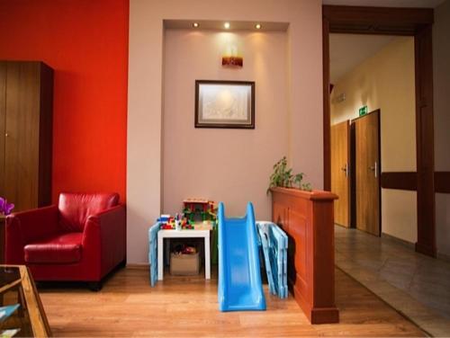 Χώρος καθιστικού στο Hotel pod Wierzba
