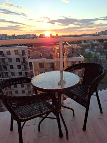 Balkón nebo terasa v ubytování PEARL by the sea Новые апартаменты в Аркадии