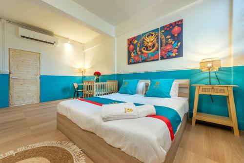 Katil atau katil-katil dalam bilik di SHIN Hotel Chinatown