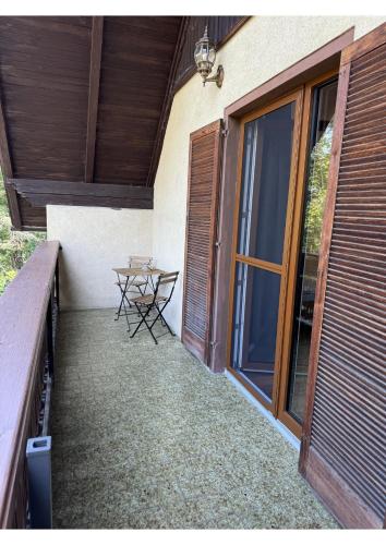 Balkoni atau teres di Pension Blockheidehof