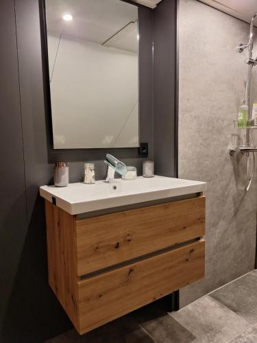 Bilik mandi di Loft De Hooizolder met Sauna bij te boeken