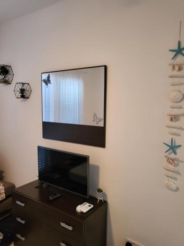 Televisyen dan/atau pusat hiburan di Beautiful Garden Apartment