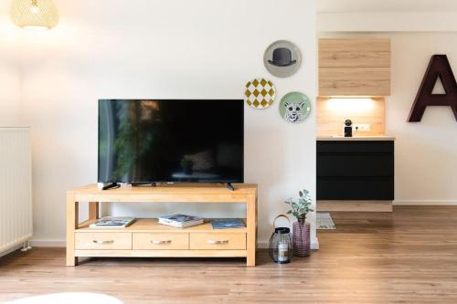 Μια τηλεόραση ή/και κέντρο ψυχαγωγίας στο Wohnung Frodl AstenAmbiente in Winterberg