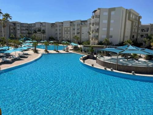 Bazén v ubytování Palm lake resort Folla Monastir nebo v jeho okolí