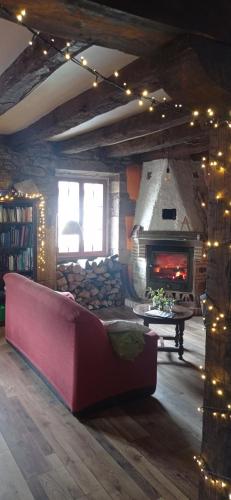 Χώρος καθιστικού στο Albergue Olasenea Aterpea