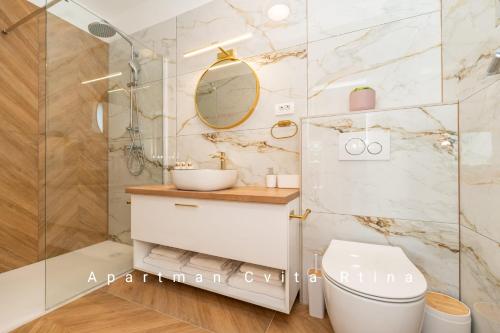 Koupelna v ubytování Apartman Cvita Rtina