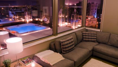Ruang duduk di Alasia Boutique Hotel