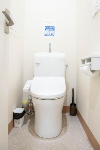 a bathroom with a white toilet in a room at Upper Hotel Ryogoku in Tokyo