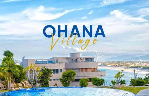 a sign that reads chana village in front of a building at Ohana Village in Phương Phi