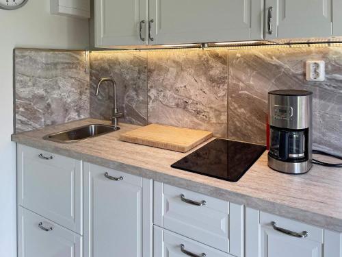 Dapur atau dapur kecil di 4 star holiday home in SÖLVESBORG