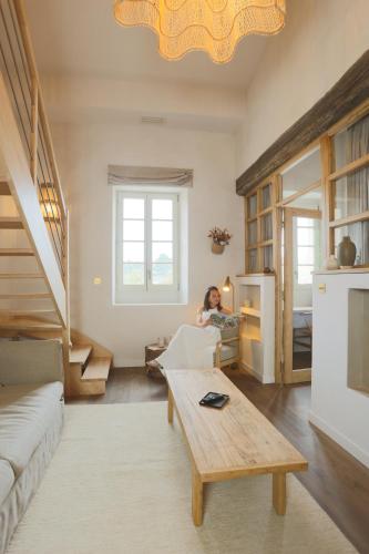 Ruang duduk di Casa Collioura & Spa