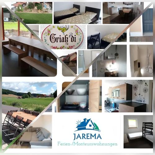a collage of pictures of different types of homes at Wohnung Ländliche Lage in Wald