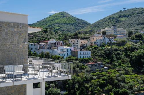 a view of a city from a balcony of a building at Hotel Mary in Vico Equense