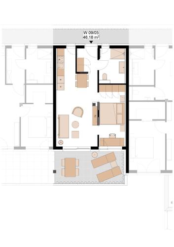 a floor plan of a house at COme HOme Apartment in Bad Radkersburg