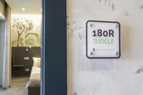 a sign on the door of a hotel room at Testani Guest House Special in Anagni