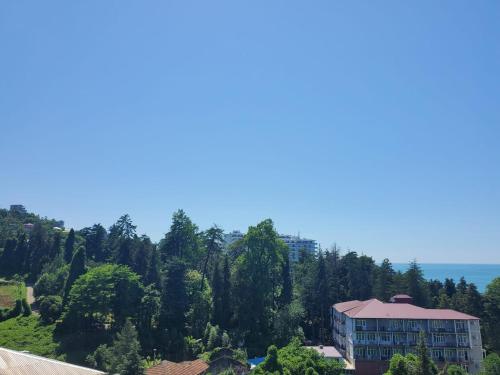 a building on top of a hill with trees at Batumi Aparthotel 22D in Batumi