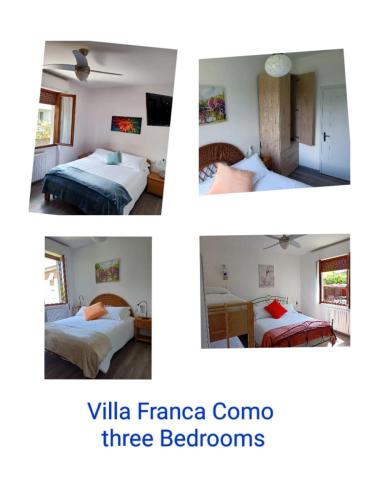 Ένα ή περισσότερα κρεβάτια σε δωμάτιο στο Villa Franca Como