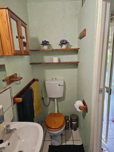 a bathroom with a toilet and a sink at King Sanctuary in Centurion