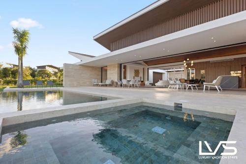 an image of a swimming pool in a house at Zen Oasis Villa at Casa de Campo in La Romana