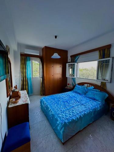 Ένα ή περισσότερα κρεβάτια σε δωμάτιο στο Panoramic Elia Apartment