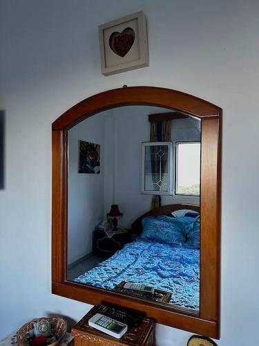 Ένα ή περισσότερα κρεβάτια σε δωμάτιο στο Panoramic Elia Apartment