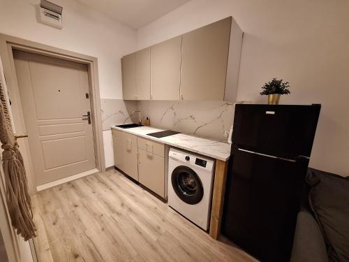 Dapur atau dapur kecil di Apartamencik Zofiówka