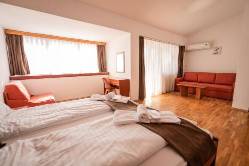 Hotel Ohridati Palaceにあるベッド