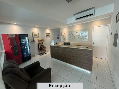 Dapur atau dapur kecil di Hotel e Pousada Areia da Praia
