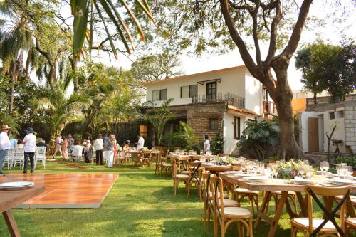 Jardín al aire libre en La Joyita Cuernavaca
