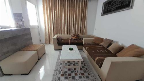 Posezení v ubytování Appartement Kelibia