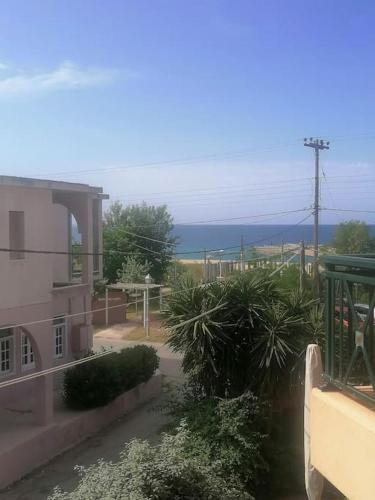 a view of the ocean from a building at Irini&Stefanos Toroni, Greece in Toroni